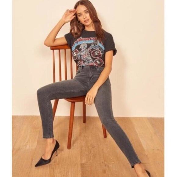 Reformation Gibson Wash High Waist Skinny Jeans Stretch Denim Womens Size 27